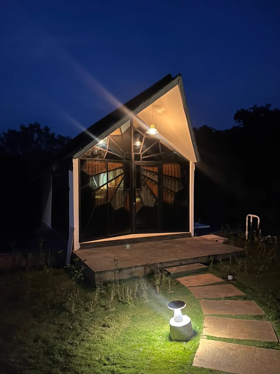 The Cocoon — the Cocoon glowing after dark