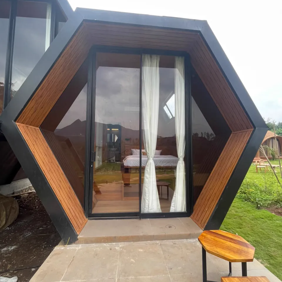 The Hive — the glazed hexagonal entrance